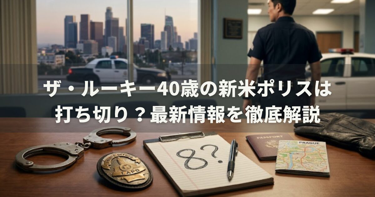 ザ・ルーキー40歳の新米ポリスは打ち切り？最新情報を徹底解説