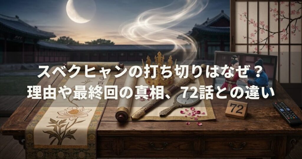 スベクヒャンの打ち切りはなぜ？理由や最終回の真相、72話との違い