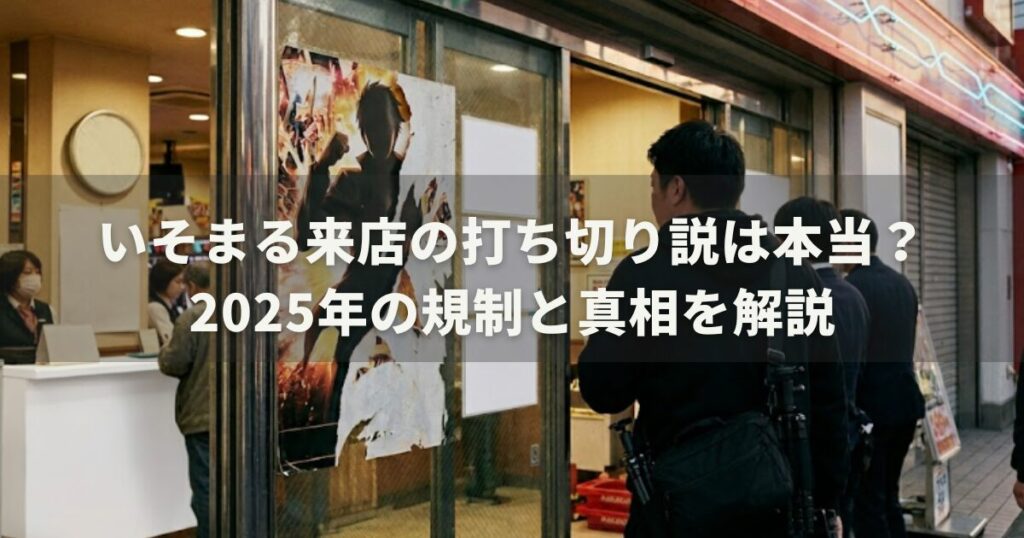 いそまる来店の打ち切り説は本当？2025年の規制と真相を解説
