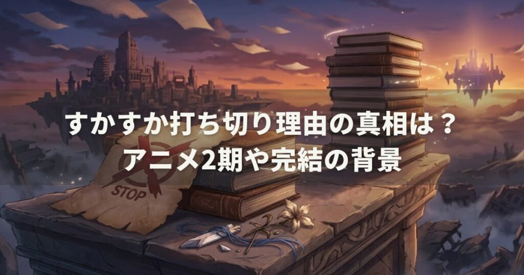 すかすか打ち切り理由の真相は？アニメ2期や完結の背景