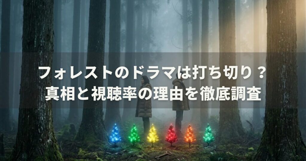 フォレストのドラマは打ち切り？真相と視聴率の理由を徹底調査