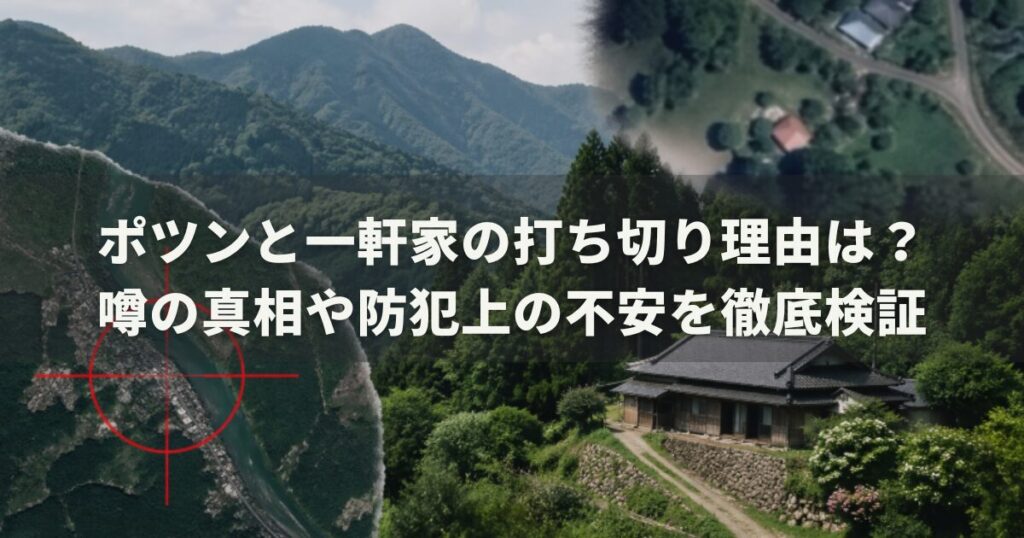 ポツンと一軒家の打ち切り理由は？噂の真相や防犯上の不安を徹底検証