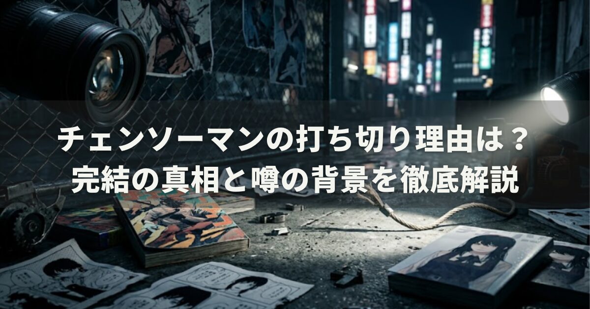 チェンソーマンの打ち切り理由は？完結の真相と噂の背景を徹底解説