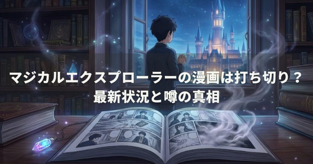 マジカルエクスプローラーの漫画は打ち切り？最新状況と噂の真相