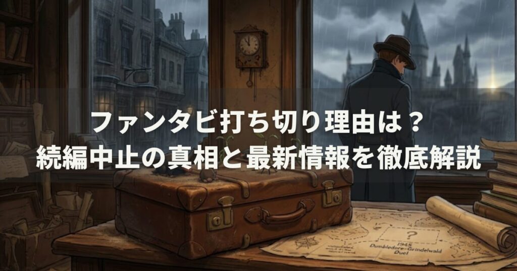 ファンタビ打ち切り理由は？続編中止の真相と最新情報を徹底解説