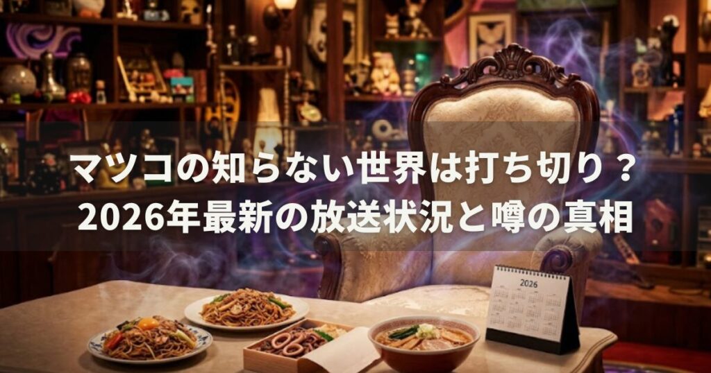 マツコの知らない世界は打ち切り？2026年最新の放送状況と噂の真相