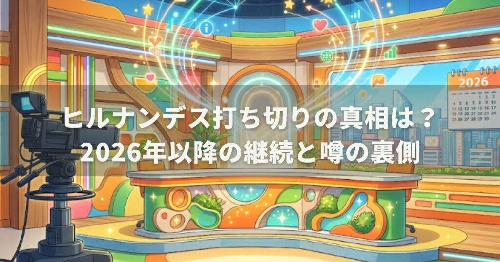 ヒルナンデス打ち切りの真相は？2026年以降の継続と噂の裏側